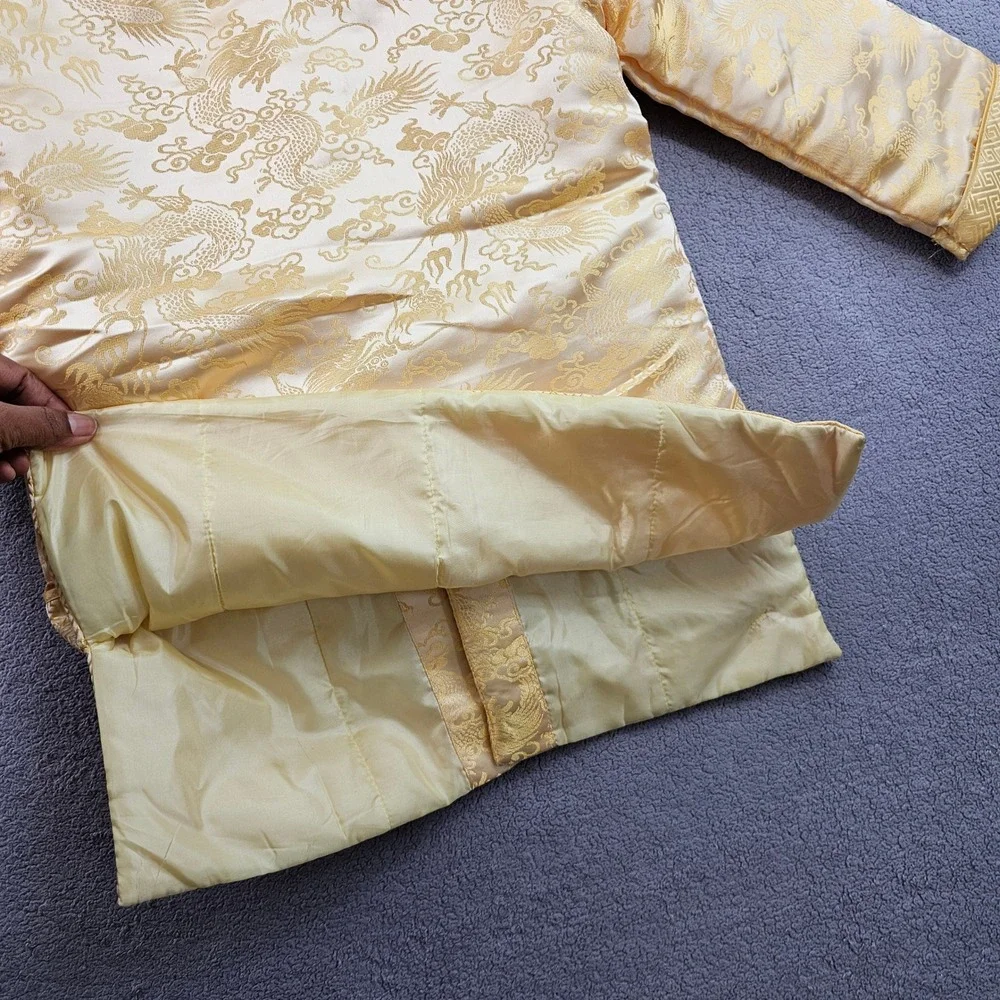 Yang Yu Traditional Chinese Tang Suit Jacket Boys‎ 15 Gold Embroidered Mandarin
